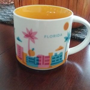 Starbucks You Are Here FLORIDA Coffee Mug Cup Palm Trees & Flamingo